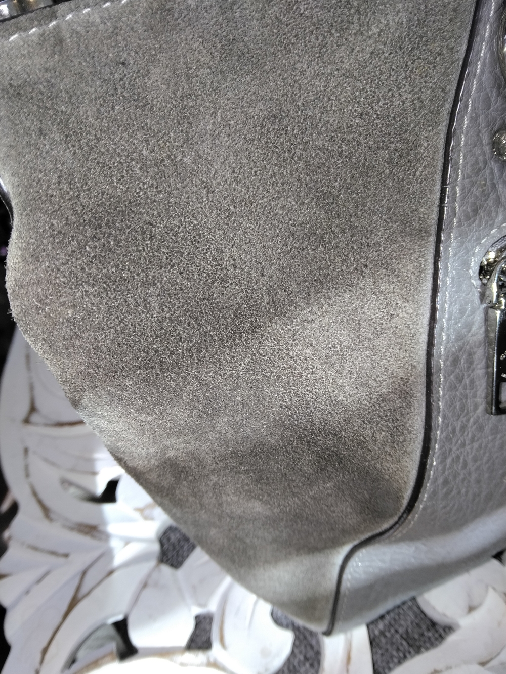 Coach Women's Gray Leather Tote Bag - Picture 5 of 10